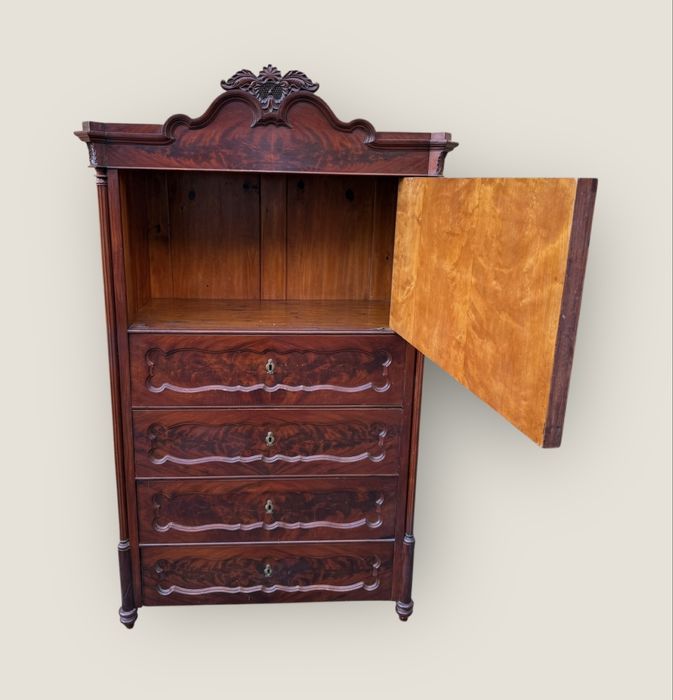 Credent cu servanta/birou/sertare lemn mahon