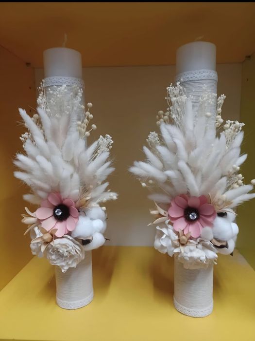 Lumânări,buchete și trusouri de botez/nunta