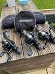 Макари Shimano с резервни шпули и калъфи – отлично състояние