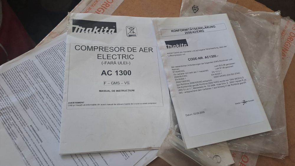 Compresor Makita Ac 1300 NOU