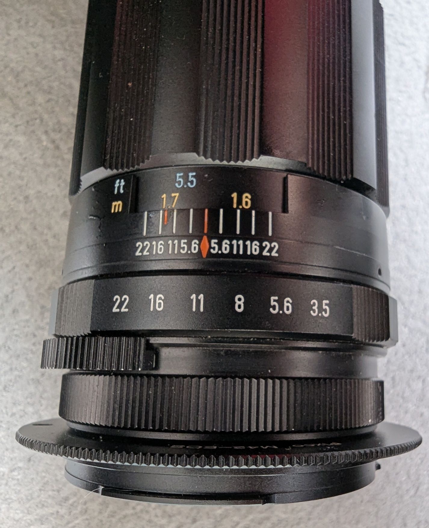 ръчен фотообектив Takumar 3.5/135 Super MC на Canon EF с адаптер
