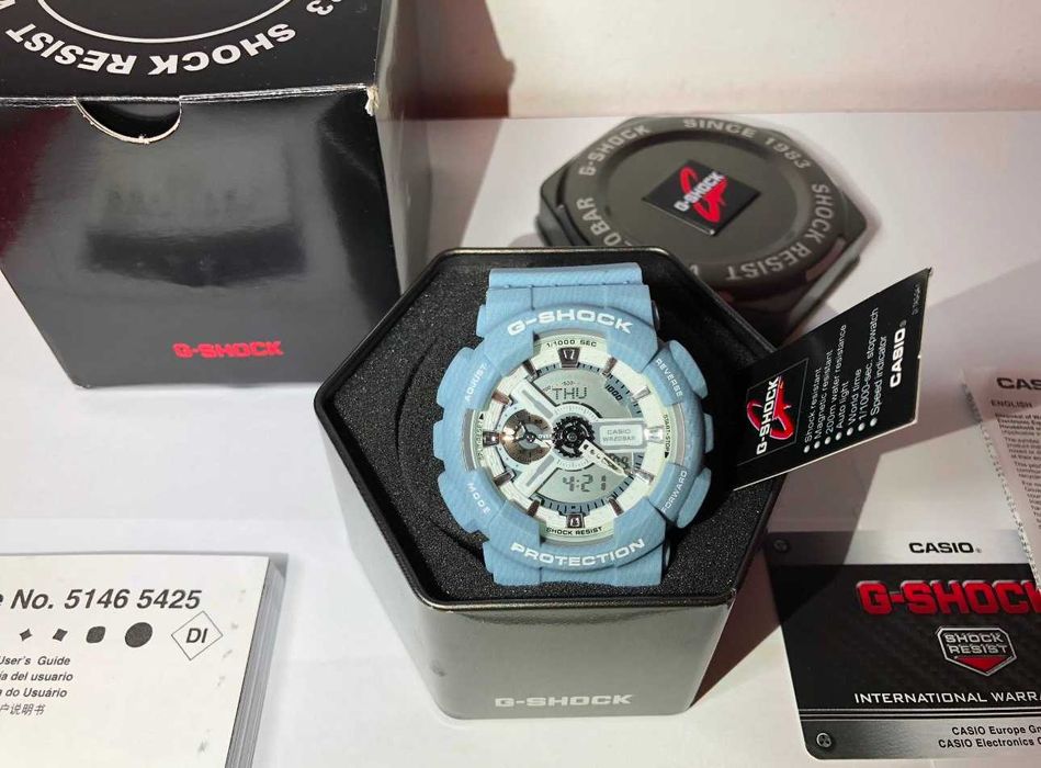 Ceas Sport Casio G-Shock GA-110 Denim Soft – Nou, Garanție 2 Ani