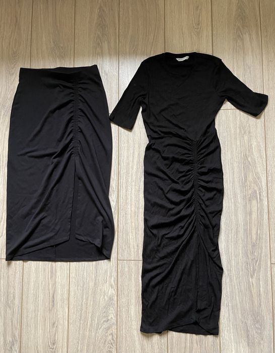 Lot haine maternity (fusta/rochie cu slit), marime S, Stradivarius
