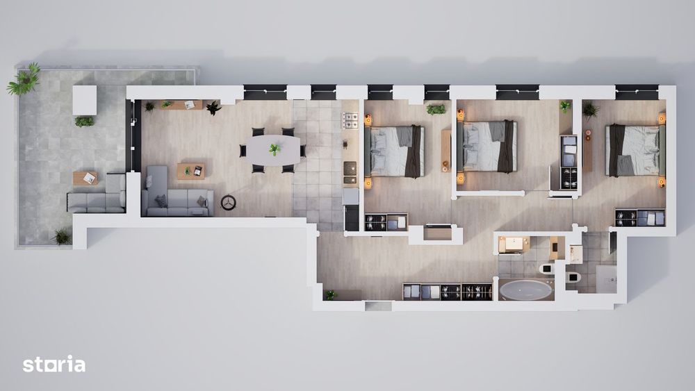 Apartament 4 camere, modern în complex cu parc privat