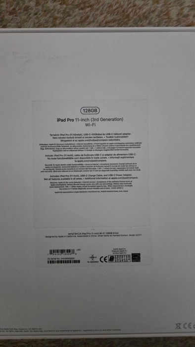 Ipad Pro 11 wi-fi 128 GB 3rd gen