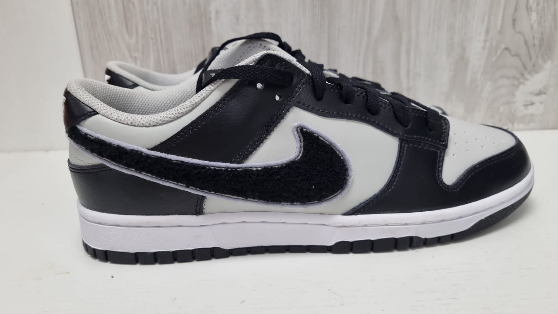 Nike Dunk Retro Low Chenille Swoosh Black Grey marime 45.5