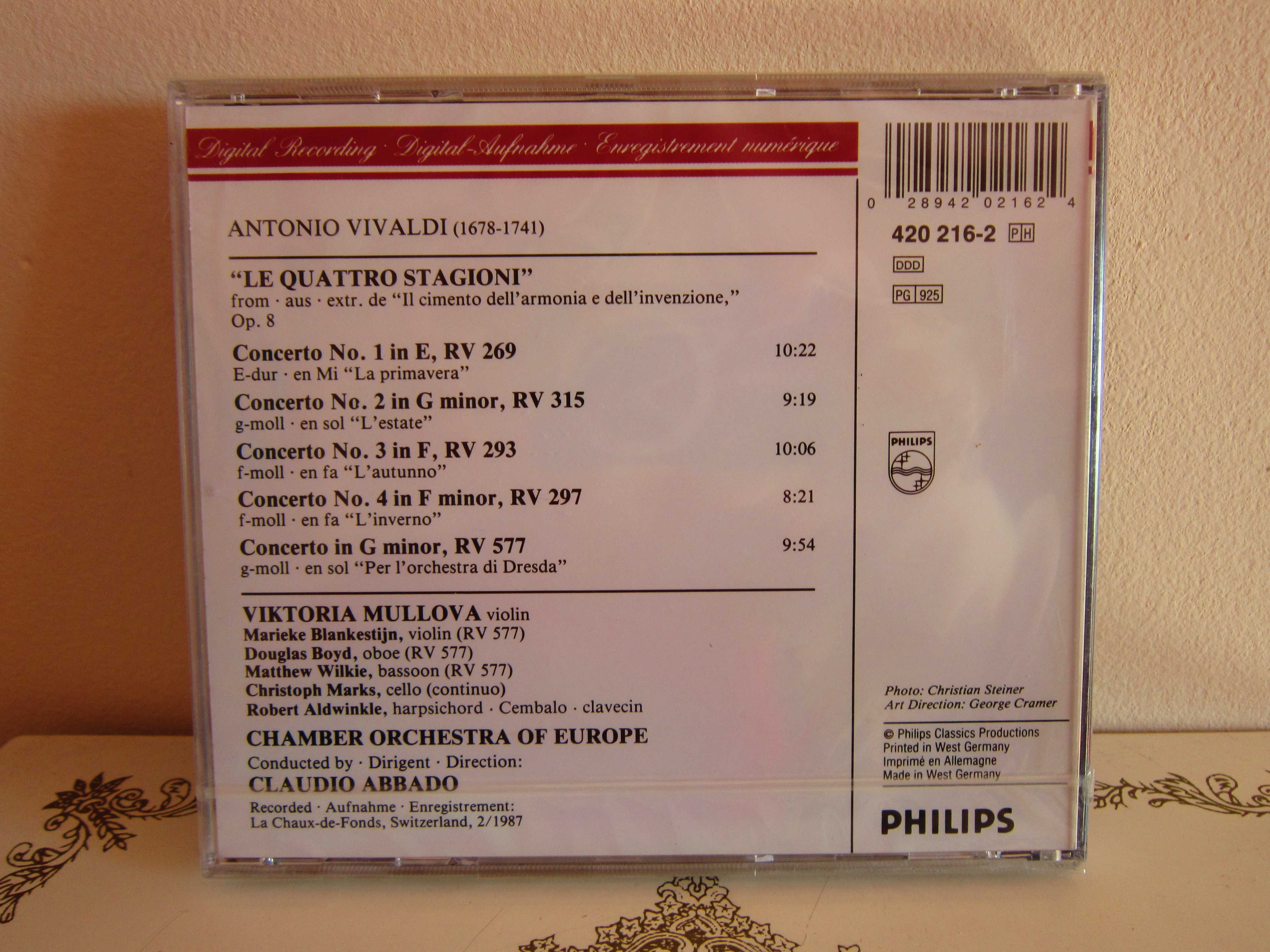 cadou rar Claudio Abbado Viktoria Mullova,Vivaldi Quattro Stagioni1987