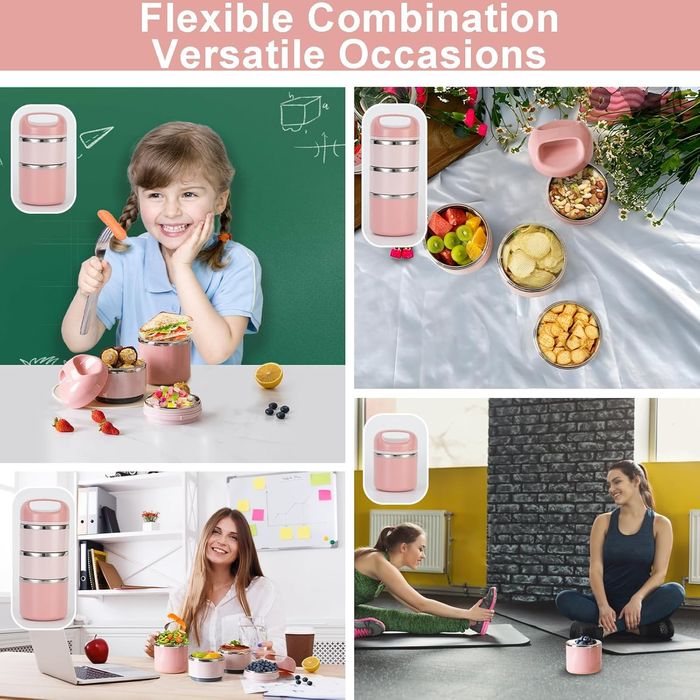 Cutie inox pentru prânz Lille Home stivuibil