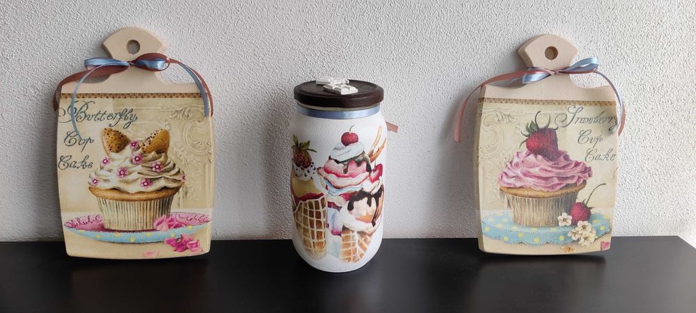 Borcan decorativ pentru bucatarie cu dovleci