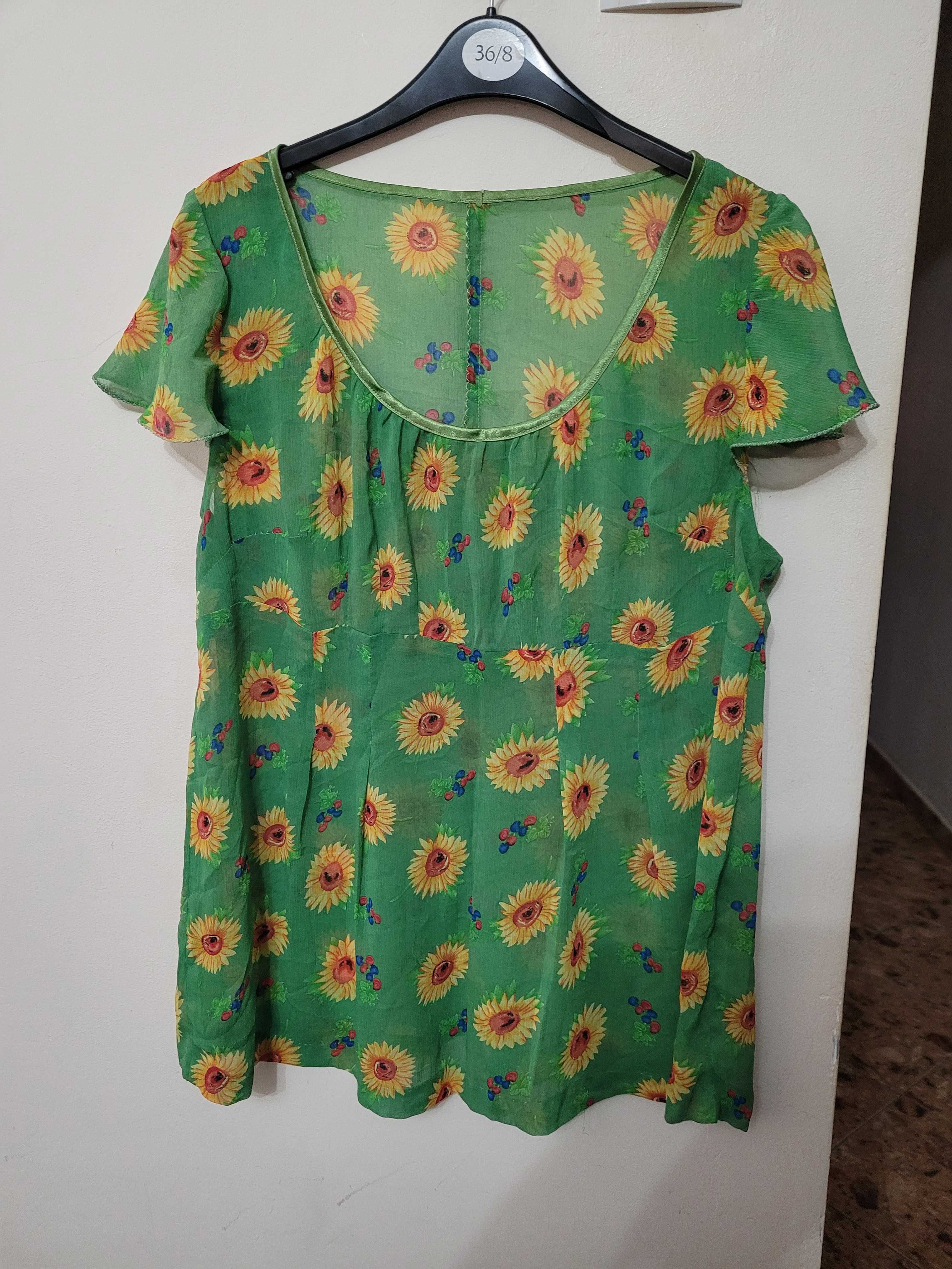 Bluza din voal, model pentru gravide, verde, marimea XL
