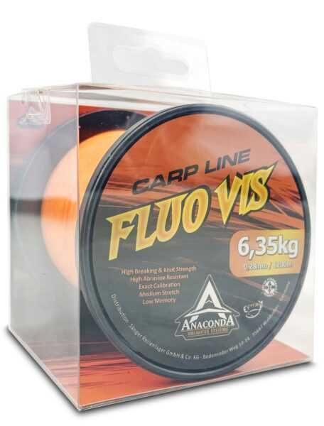 Монофилно влакно ANACONDA Fluovis Orange Carp Line 1200m New