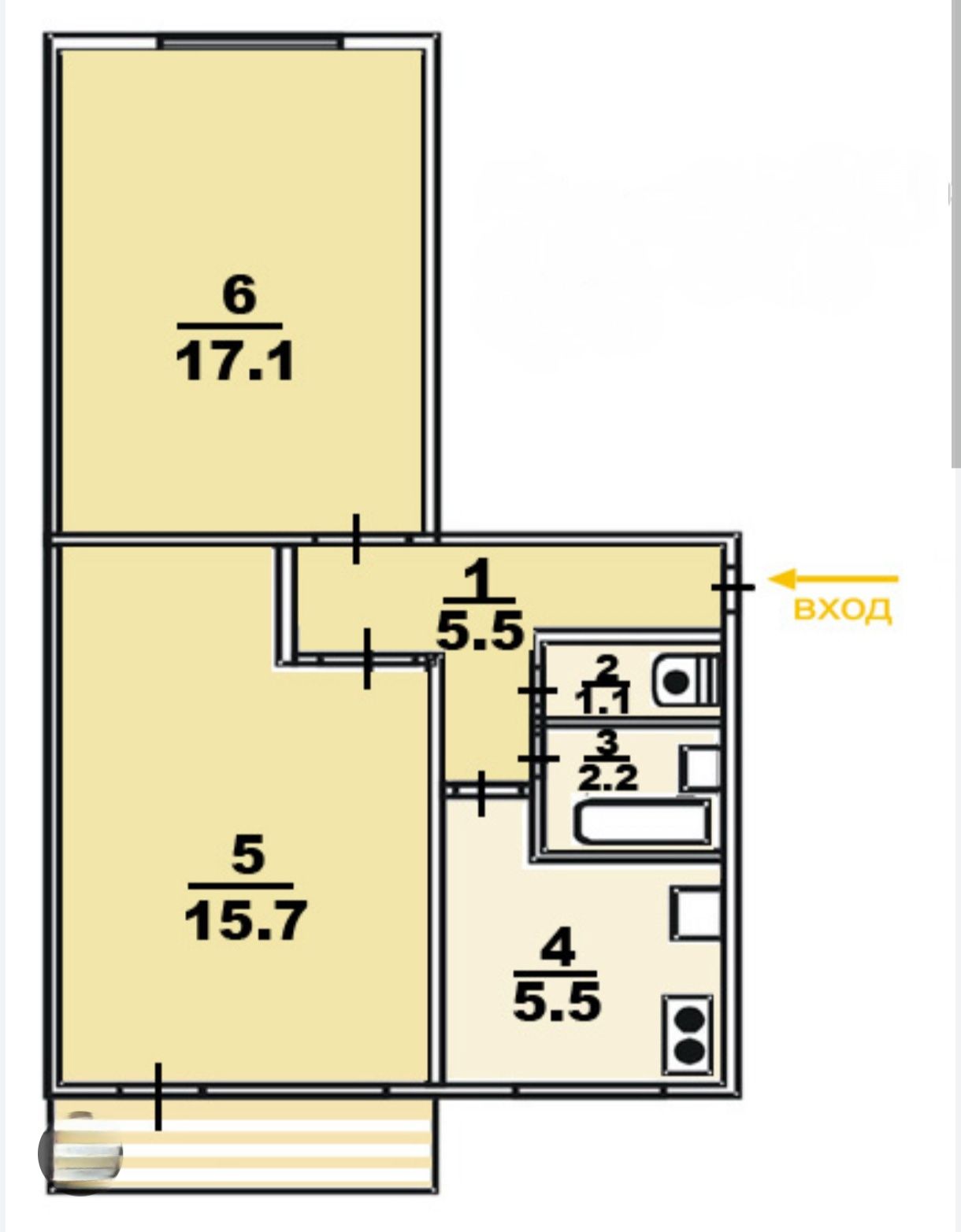 Юнусабад-7 университет Альфраганус. 50м²  2/1/4