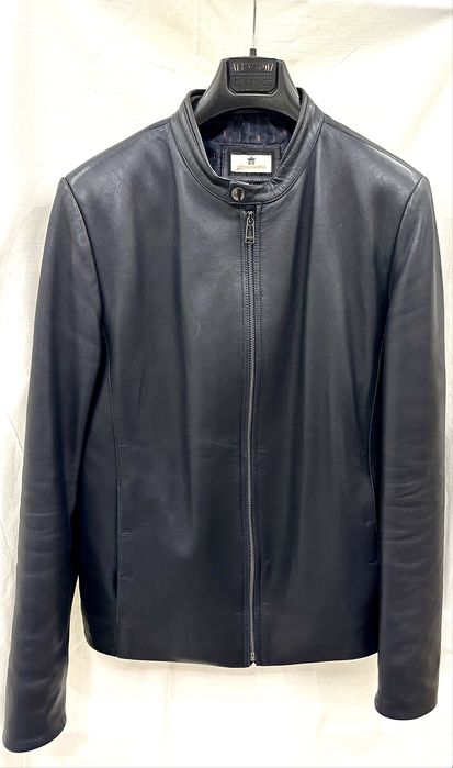 Мужская куртка из натуральной мягкой кожи, размер XL-52