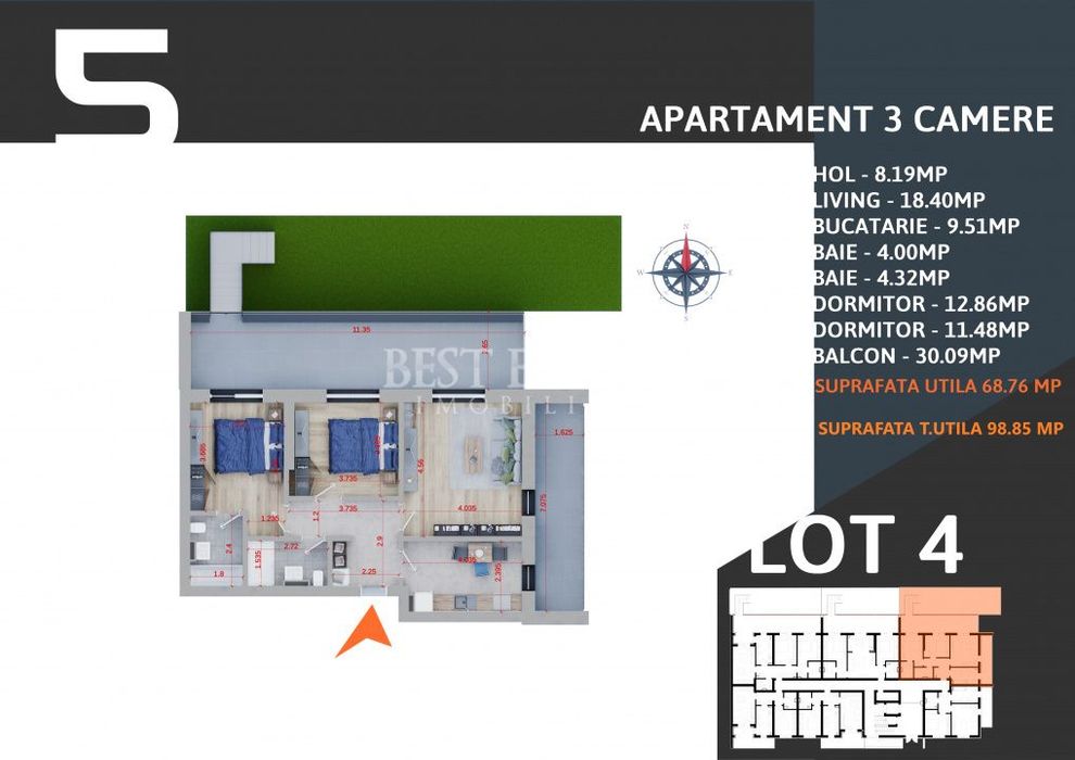 3 Camere Gradina Mutare Rapida-5 min STB