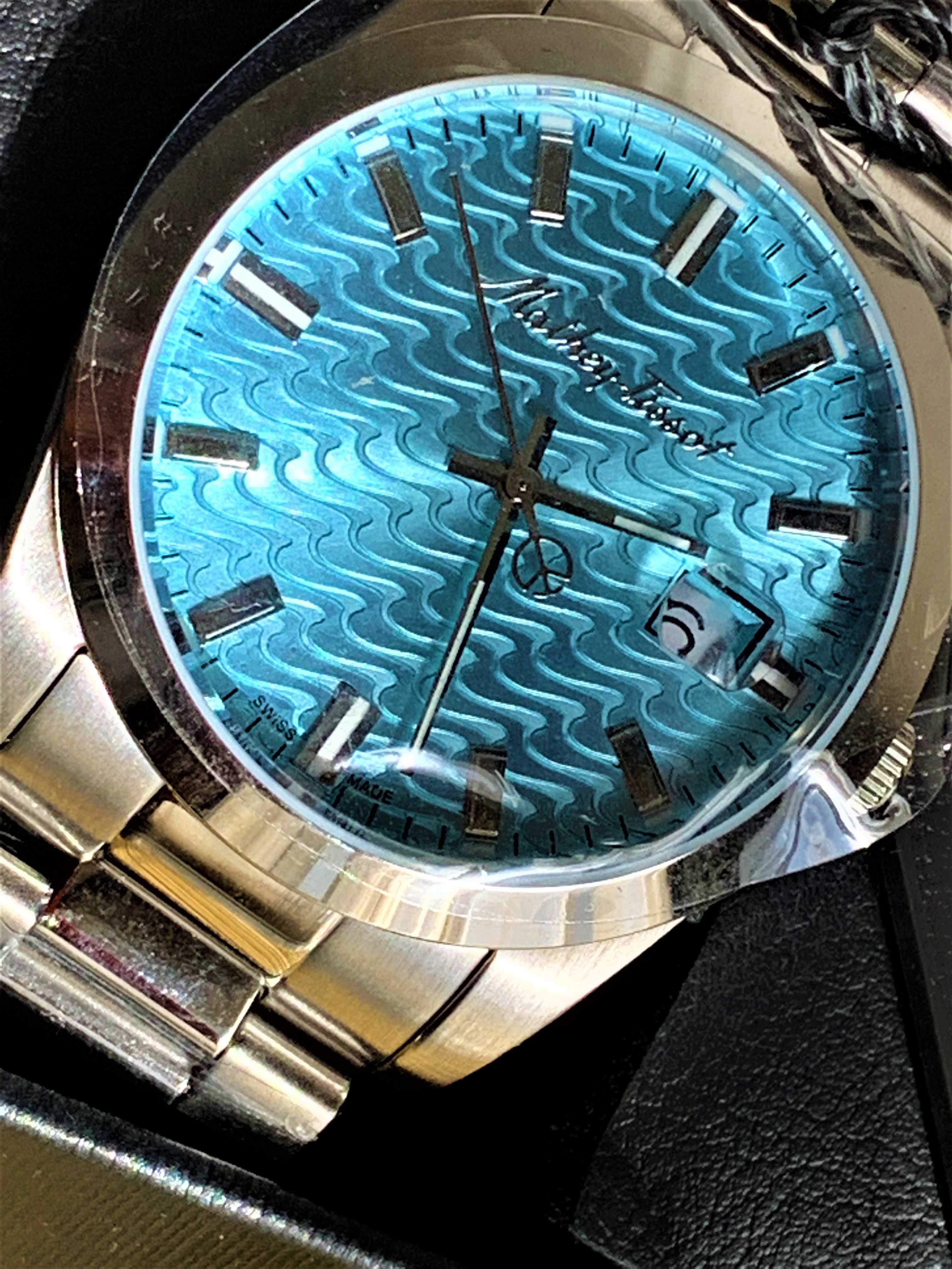 Ceas Mathey Tissot - Tiffany Blue - Quartz - 40 mm - Nou / Sigilat .