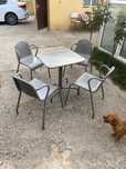 Set scaune si masa din aluminiu