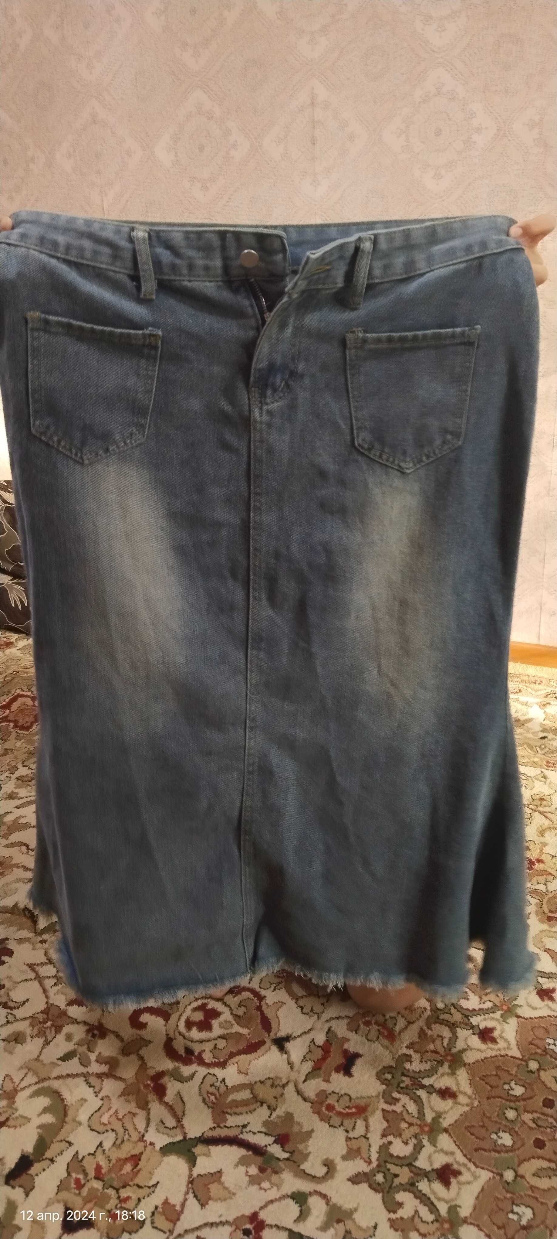 Юбка джинсовая размер 50