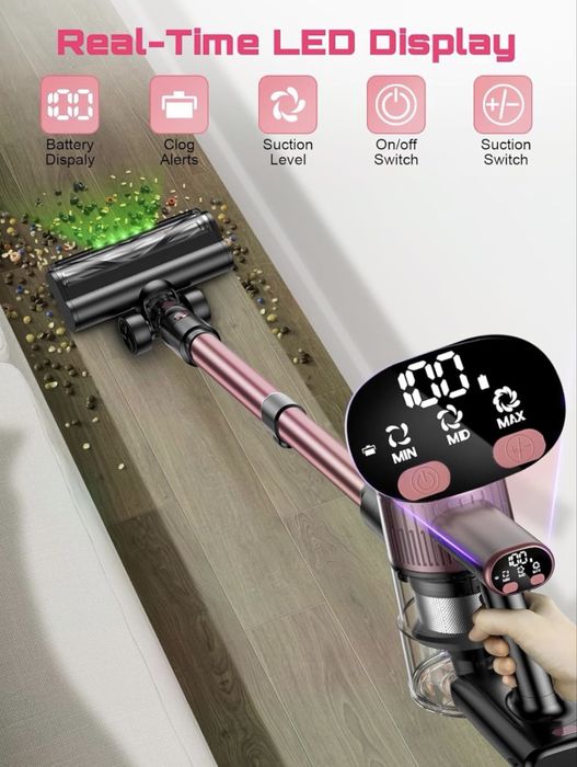 Безжична прахосмукачка, 10 в 1 45000 Pa, 500W