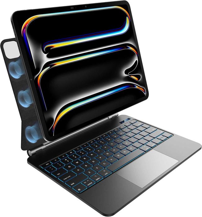 Husa cu Tastatură QWERTZ si touchpad iPad Pro 13" 2024 M4, neagră