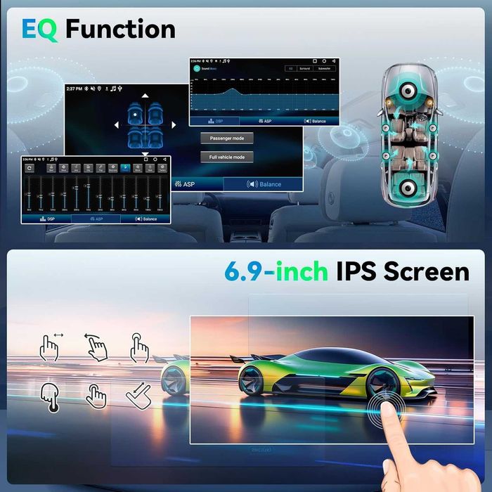 CAMECHO 1G 32G Android еднодинна автомобилна аудио стерео система,6,9"