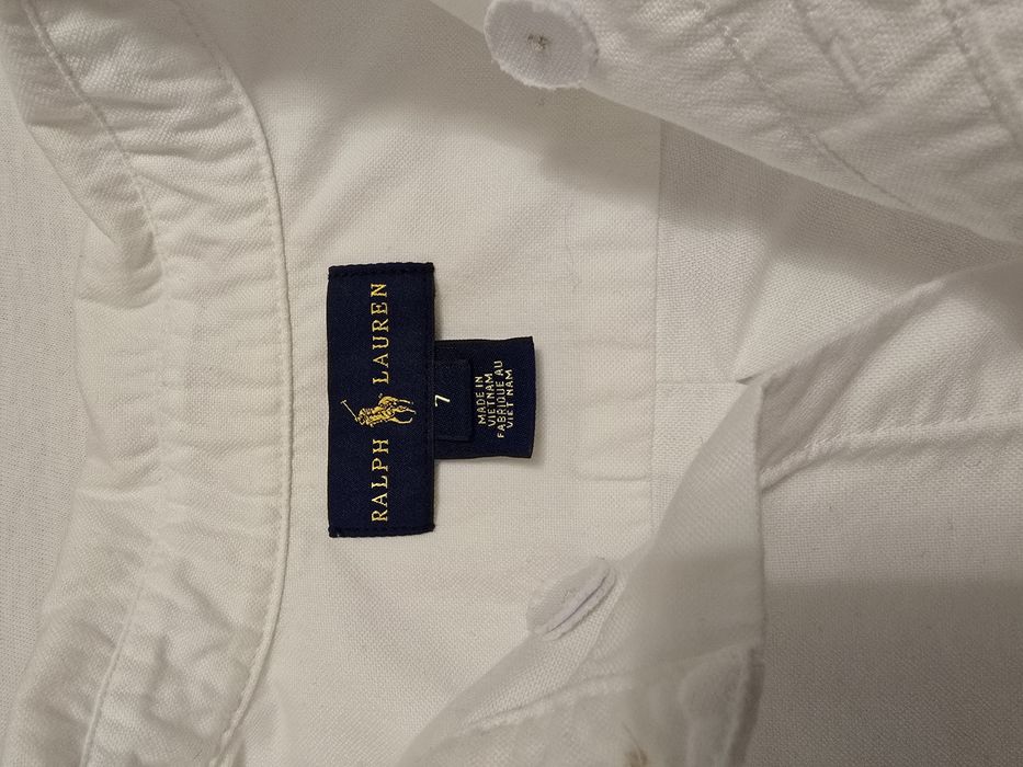 Vând cămașă alba bumbac Ralph Lauren, băieți, mărimea 7 ani