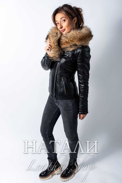 Зимно кожено яке Андреа Black