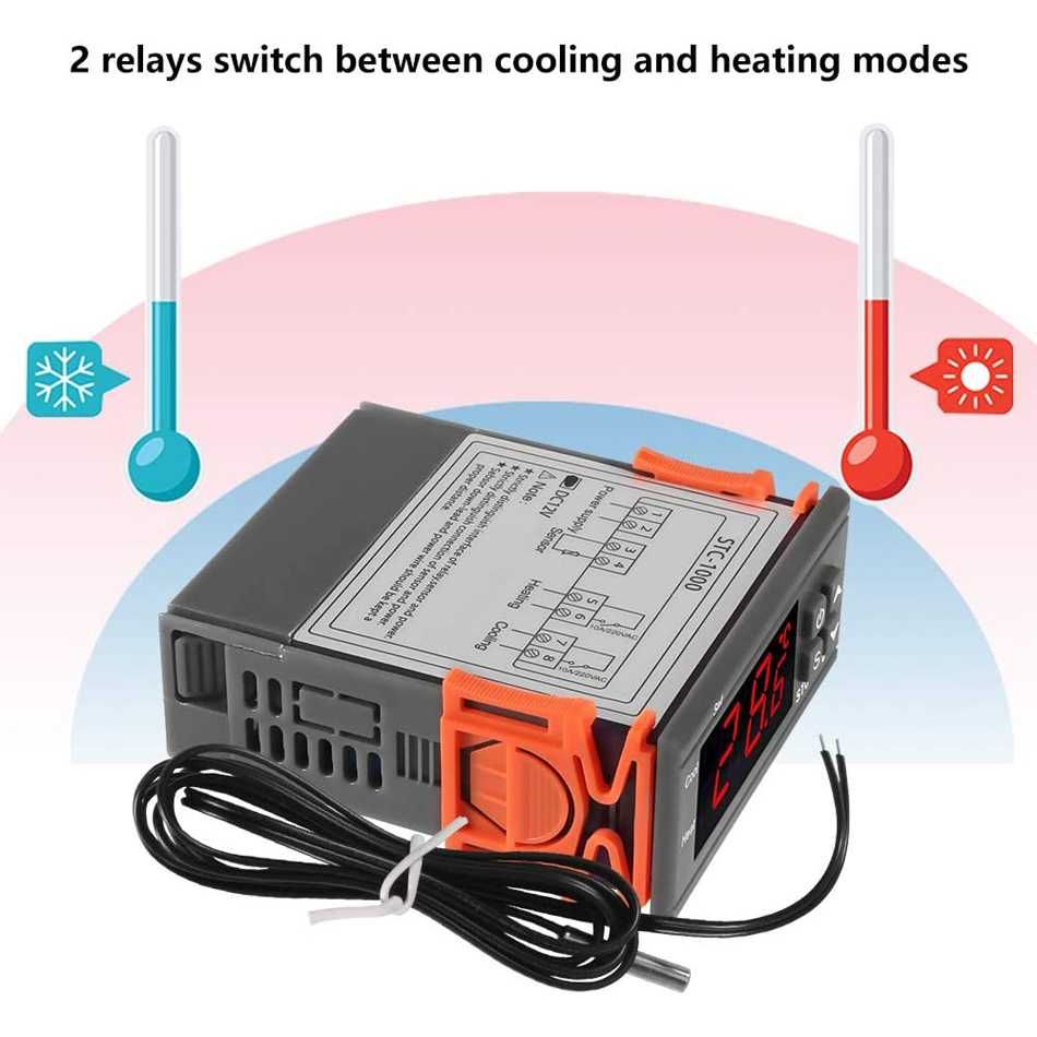 Termostat STC 1000 control temperatura incalzire si racire