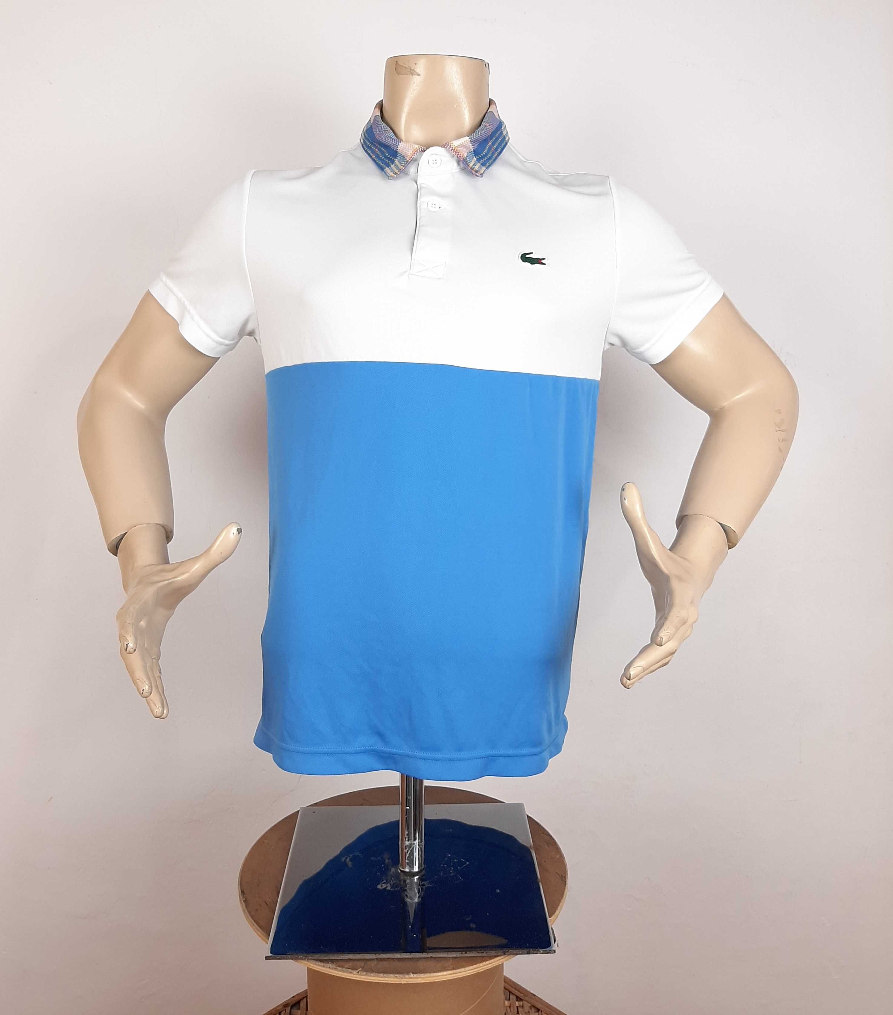 Lacoste Sport Large Croc - Оригинална мъжка тениска с яка размер M