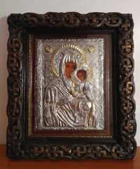 Icoana Maica Domnului cu Pruncul | veche, romaneasca