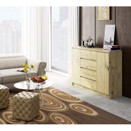 Comodă Stejar artisan 140cm cu 4 sertare si 2 uși