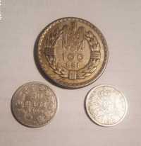Monede 100 lei 1932 Carol ll; 50 bani 1900;50 bani 1910 Carol l,argint