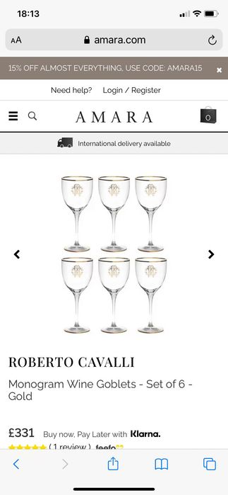 Set pahare de vin CAVALLI HOME