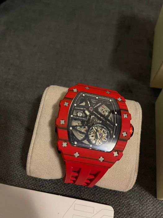 Ceas Automatic TSAR BOMBA - Skeleton Roșu - Full Box