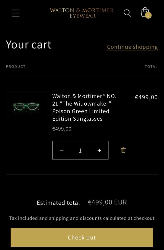 Walton & Mortimer No.21 “The Widowmaker” Limited Edition Sunglasses