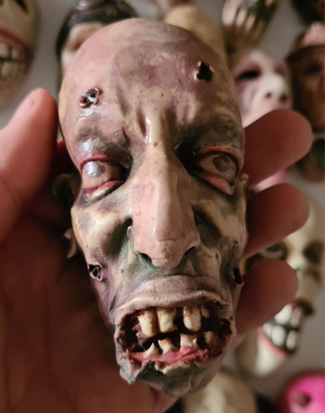 Arta Masti Sculptura Horror Gotic Gothic Handmade Face Cap Art Deco