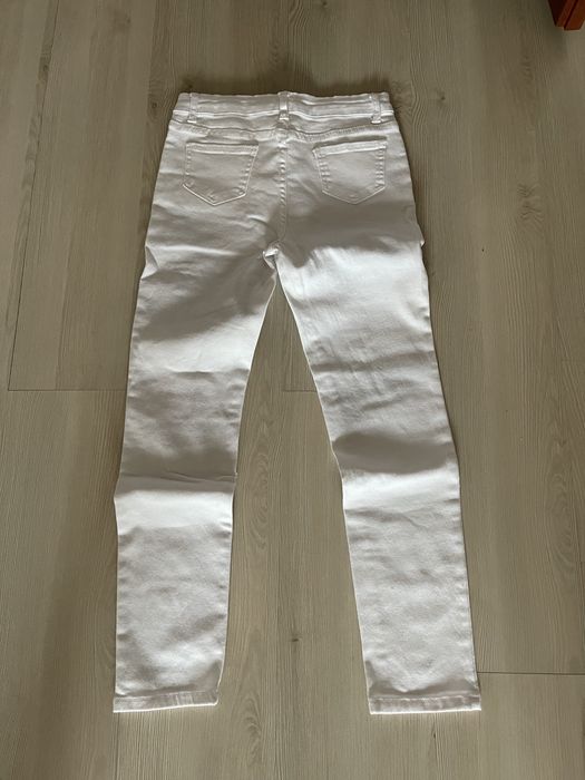 Blugi slim fit albi copii