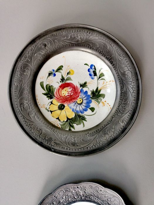 Антикварни керамика цам декоративни ръчно рисувани авторски чинии