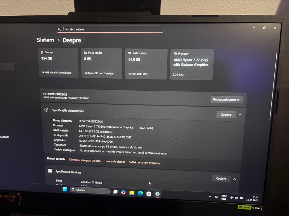 ‼️ASUS TUF Ryzen™ 7 7735HS‼️64GB DDR5 1TB SSD RTX 4060 8GB