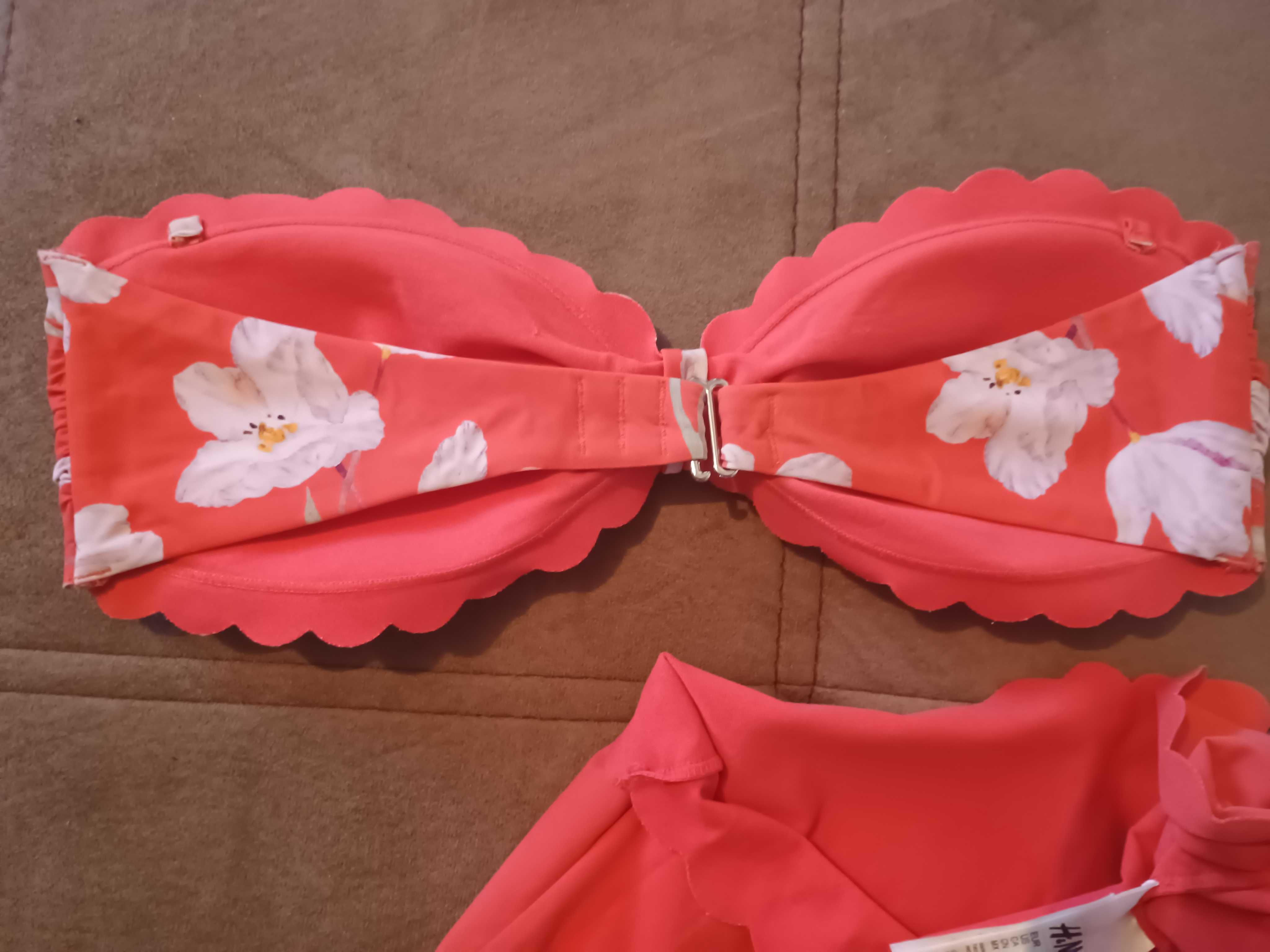H&M бански костюм коралов