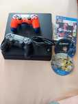 ps4 slim 2 manete+ jocuri