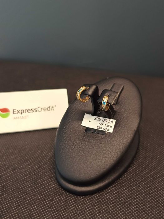 (AG51) Cercei aur 14K 1.03g b883 - Garantie 2 ani!