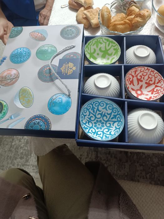 Посуда кесе с орнаментом