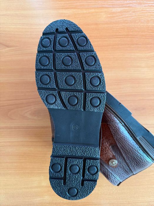 Мъжки кожени боти – кафяви, номер 41