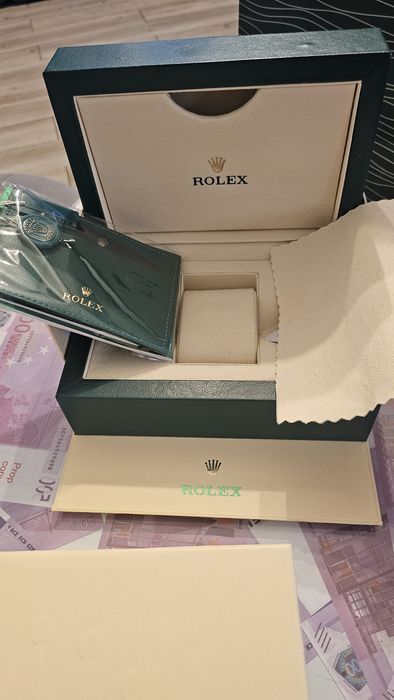 Cutie Rolex card garanție manual factura pungă