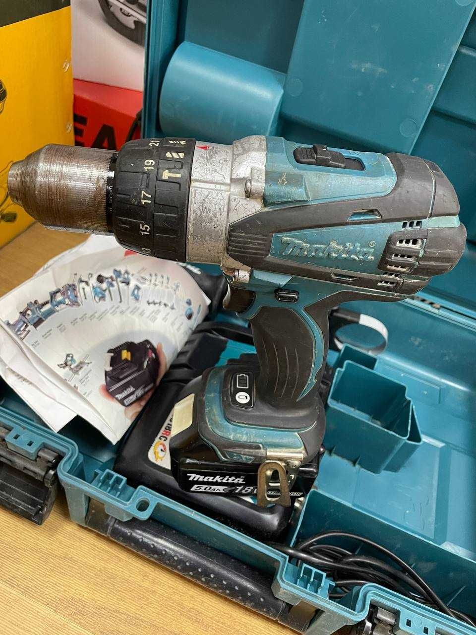 Шуруповёрт Makita DHP 458 RTE, Bosch GDR 18(дрель, шурупаверт)