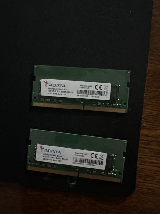 Оперативная память  ADATA  SODIMM для ноутубка 8 GB (2х4GB)