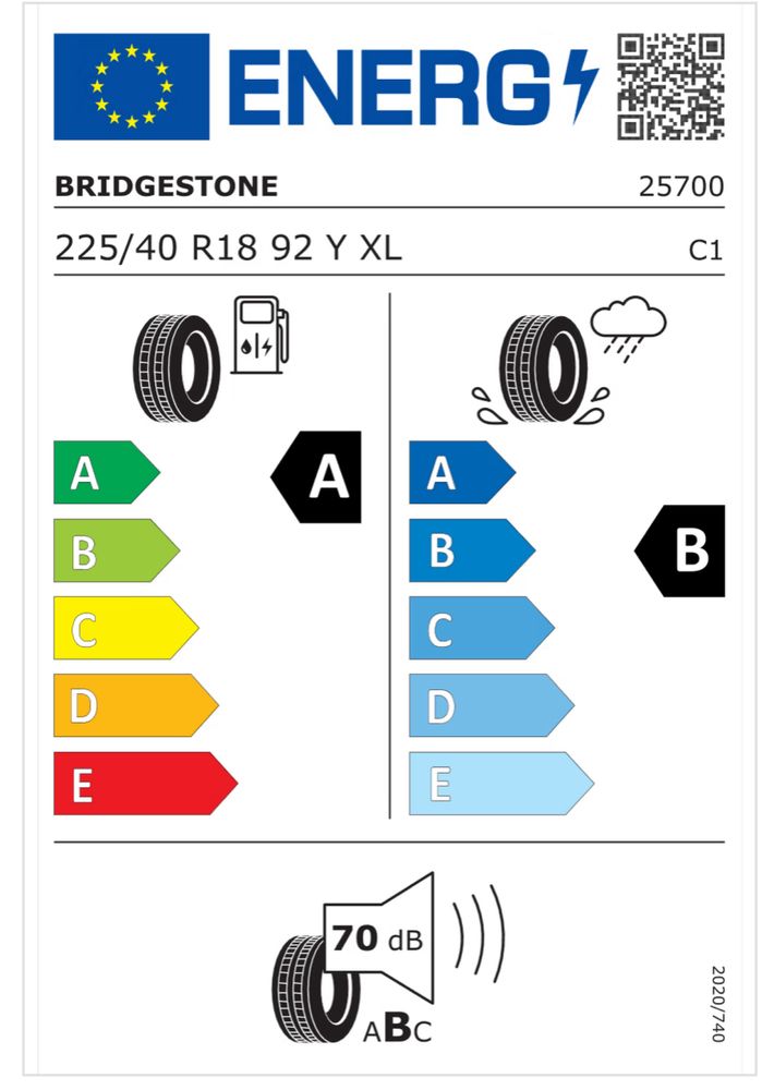 2бр. Bridgestone Turanza T005 225/40/18, 6.5мм, ДОТ 2021