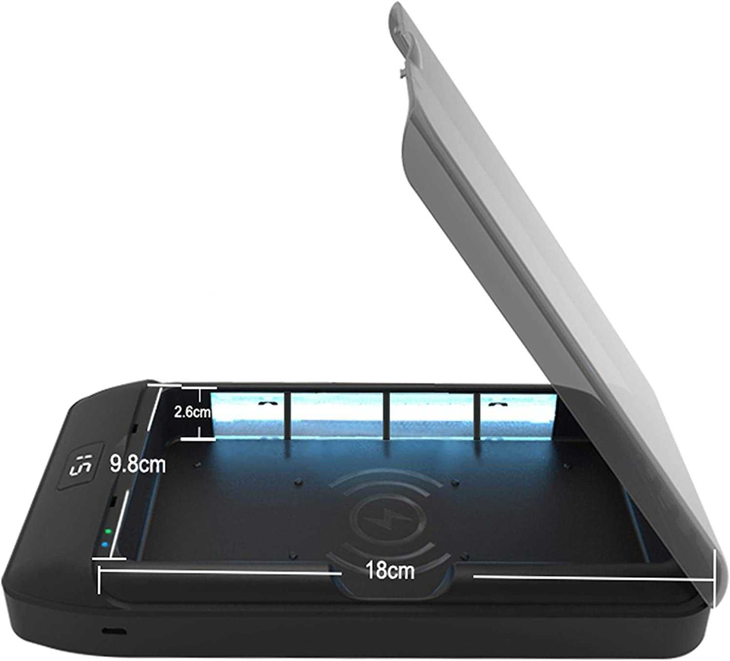 Charger wireless pentru  telefon mobil cu sterilizator UV