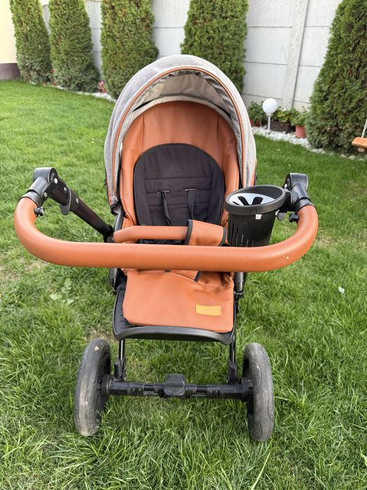 Carut Krausman 3 in 1 piele maro!