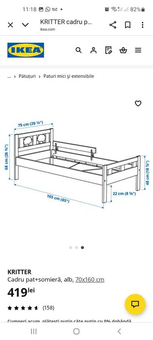 2 Paturi copii din Ikea
